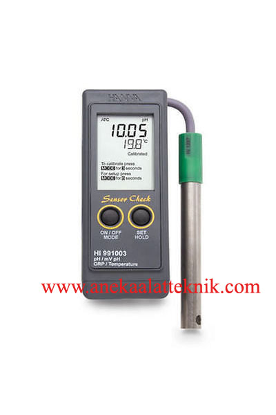 Jual HANNA HI991001, HI991002, HI991003 Portable pH, pH-mV, ORP, Temperature Meter with Sensor Check™