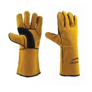 Leather Welding Gloves Leopard
