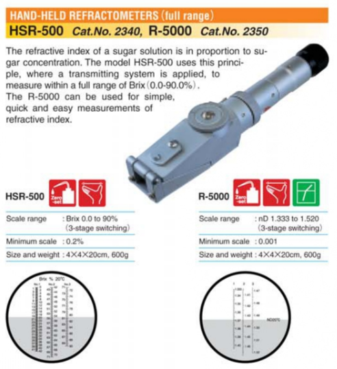 image1257 ATAGO HEND HELD REFRACTO METER FULL RANGE ATAGO HSR-500 ATAGO R-5000