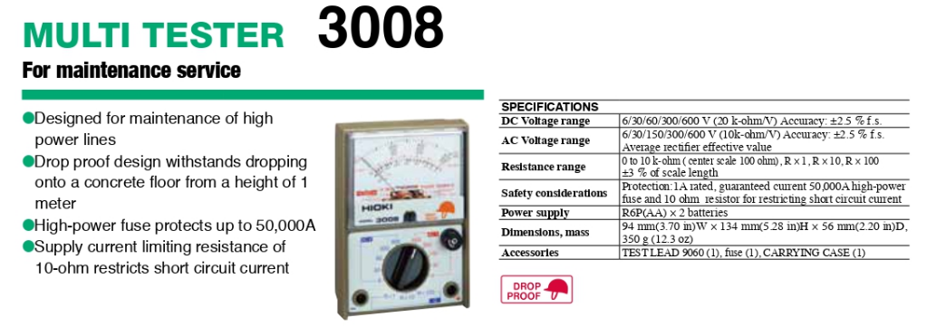 image1944 HIOKI MULTI TESTER HIOKI 3008