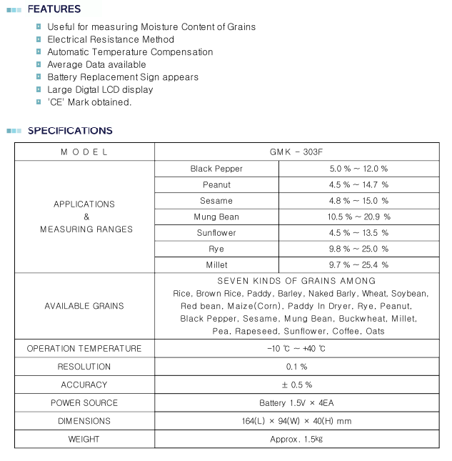 21-spek-GRAIN-MOISTURE-METER-GMK-303F-MANUAL G-WON GRAIN MOISTURE METER MERK G-WON (GMK-303F)