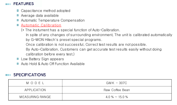 61-spek-COFFEE-MOISTURE-METER-GMK-307C G-WON COFFEE MOISTURE METER, MERK G-WON GMK-307C