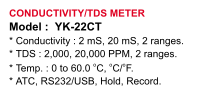 CONDUCTIVITY-TDSMETER-LUTRON-YK-22CT LUTRON CONDUCTIVITY TDSMETER MERK LUTRON YK-22CT