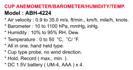CUP-ANEMOMETER-LUTRON-ABH-4224 LUTRON CUP ANEMOMETER MERK LUTRON ABH-4224