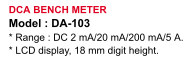 DCA-BENCH-METER-LUTRON-DA-103 LUTRON DCA BENCH METER MERK LUTRON DA-103