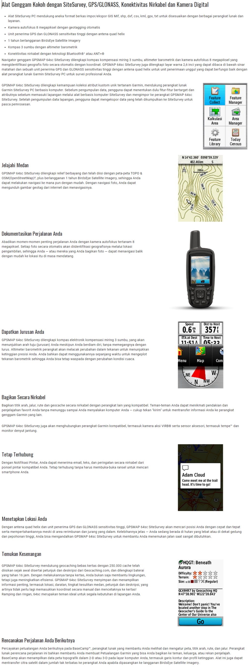 Garmin-64S-Features Garmin GPS Map Merk Garmin 64S