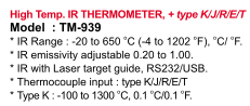 HIGH-TEMP-THERMOMETER-LUTRON-TM-939 LUTRON HIGH TEMP THERMOMETER MERK LUTRON TM-939
