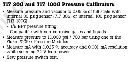 image1087 FLUKE PRESSURE CALIBRATION MERK FLUKE 717 30G FLUKE 717