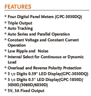 image1207 GW-Instek Triple Output Linear DC Power Supply Merk GW-Instek GPC+D+DQ