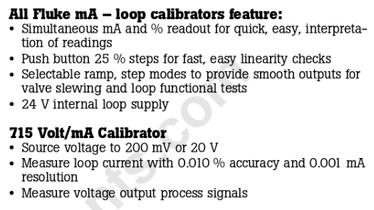 image1306-1 FLUKE LOOP CALIBRATOR MERK FLUKE 705 FLUKE 707 FLUKE 715