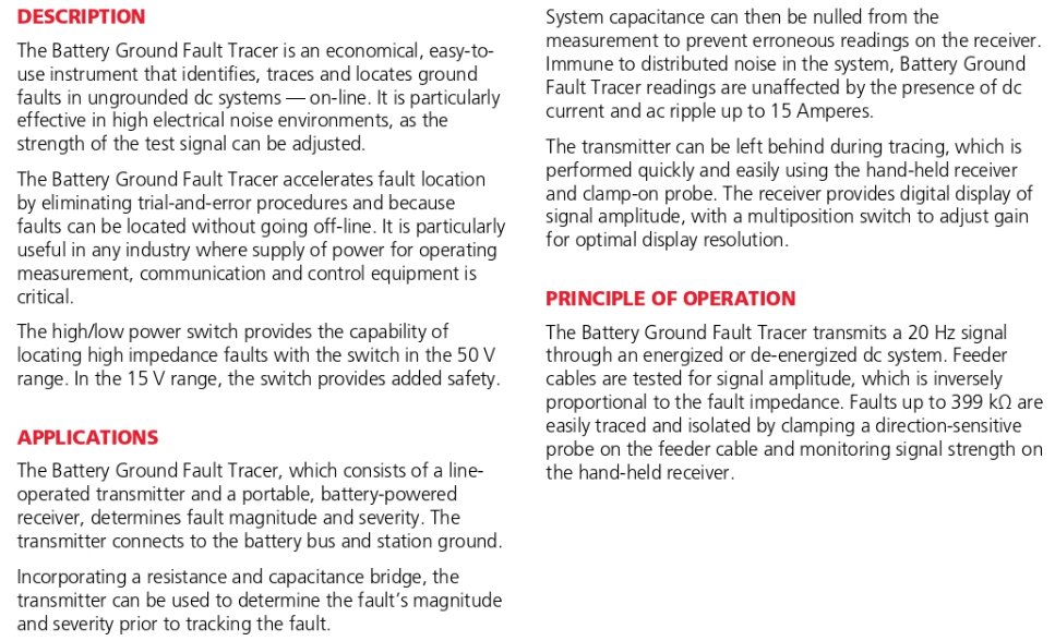image1890 Megger Battery Ground Fault Tracer Merk Megger BGFT