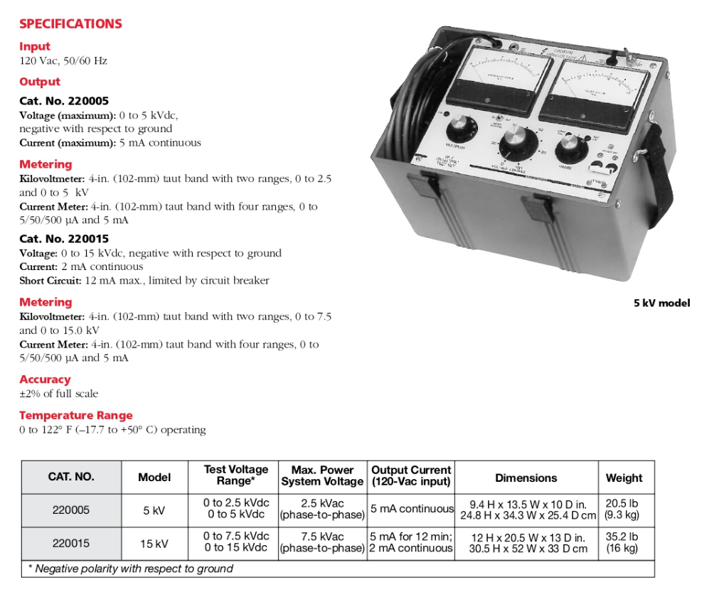 image2775 Megger Dielectric DC Test Sets Merk Merger 15kv
